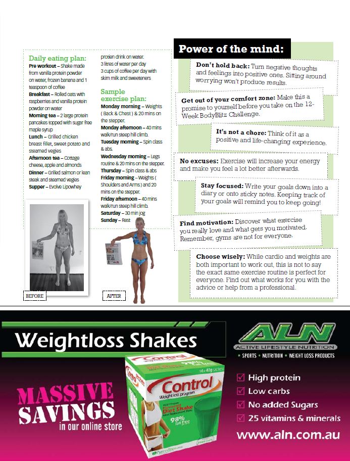 Women's Health & Fitness Magazine Body Blitz Winner - Lynne Cross