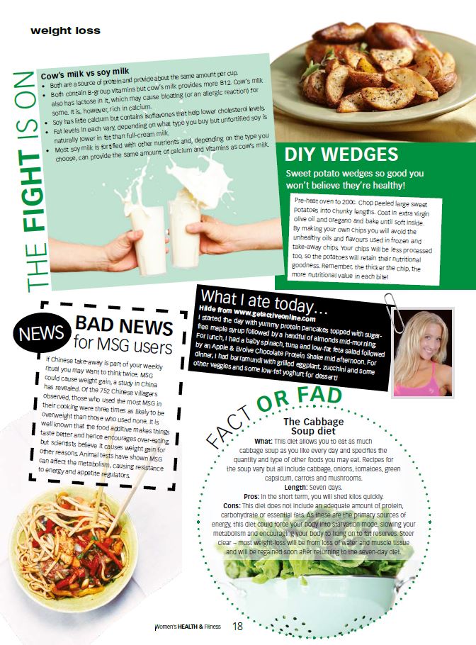 Women's Health & Fitness Magaine Feature