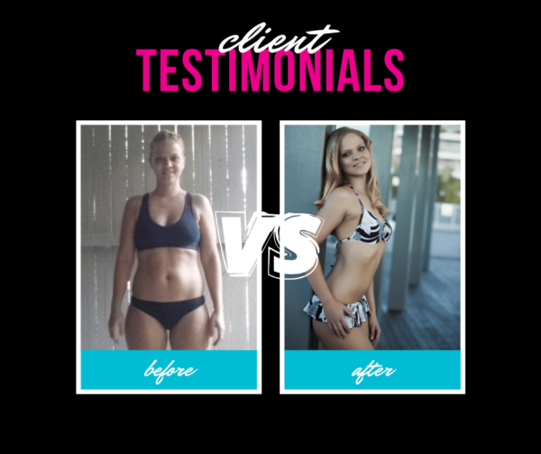 Weight loss client Alex before and after picture